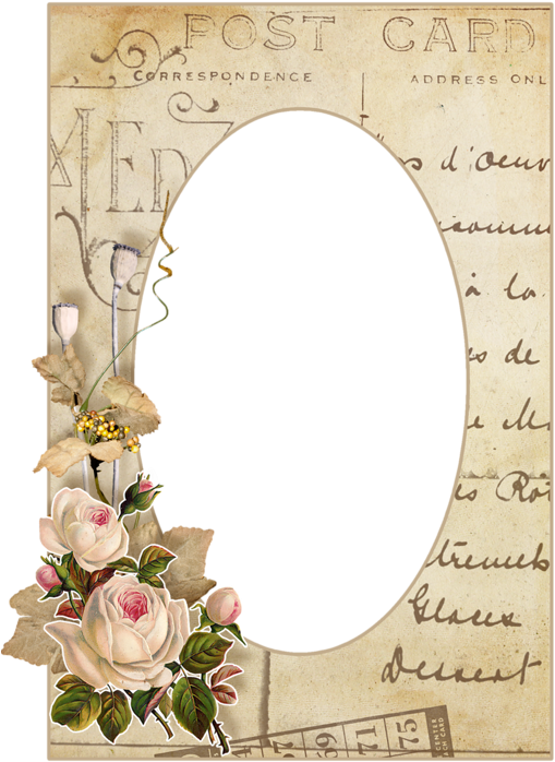 Frame Matsborders - Vintage Paper Album Png (544x800), Png Download