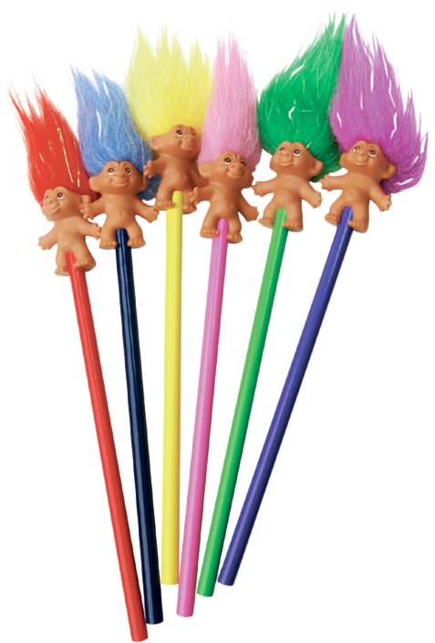 Troll Pencils - Troll Dolls For Pencils (500x725), Png Download