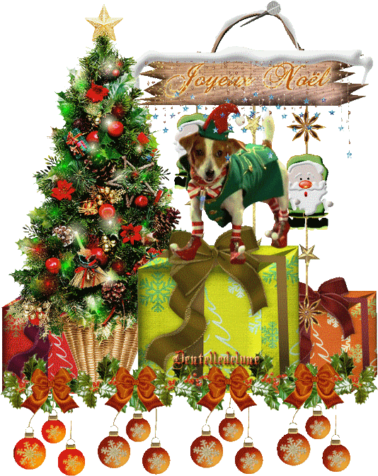 Bisous De Noel Gif Animé (550x682), Png Download