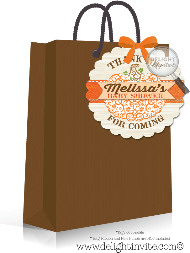 Little Pumpkin Baby Shower Favor Tags - Party (613x822), Png Download
