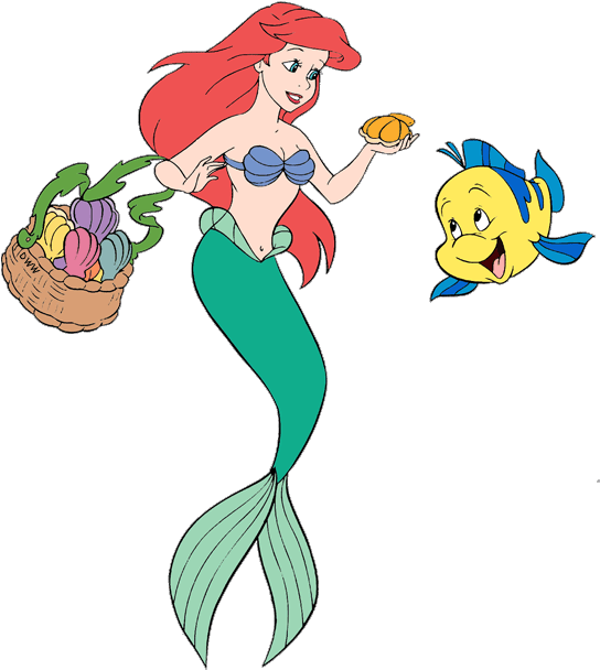 Ariel And Friends Clip Art Disney Galore - Clip Art (550x611), Png Download