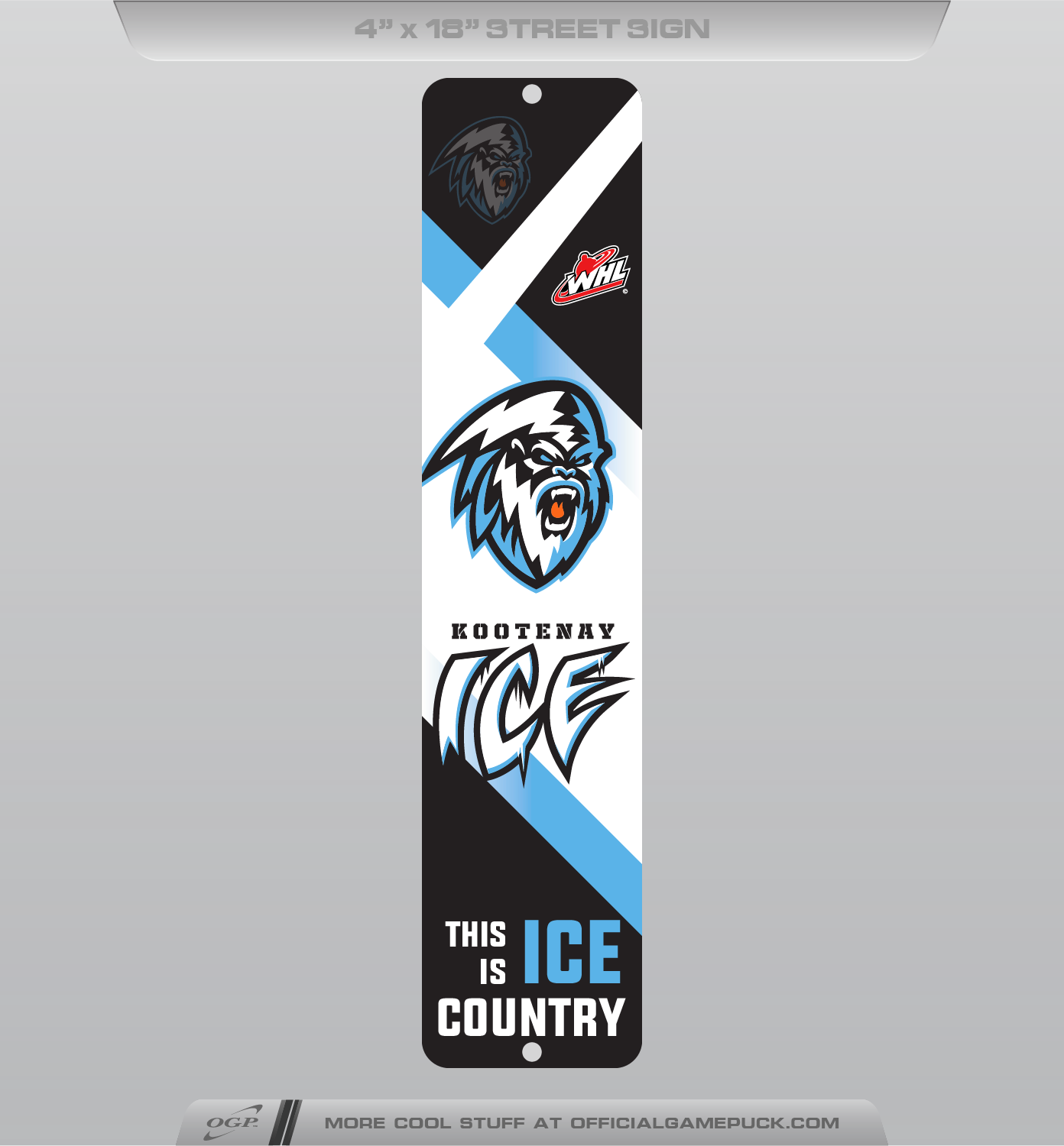 Kootenay Ice Custom Street Sign - Traffic Sign (1392x1500), Png Download