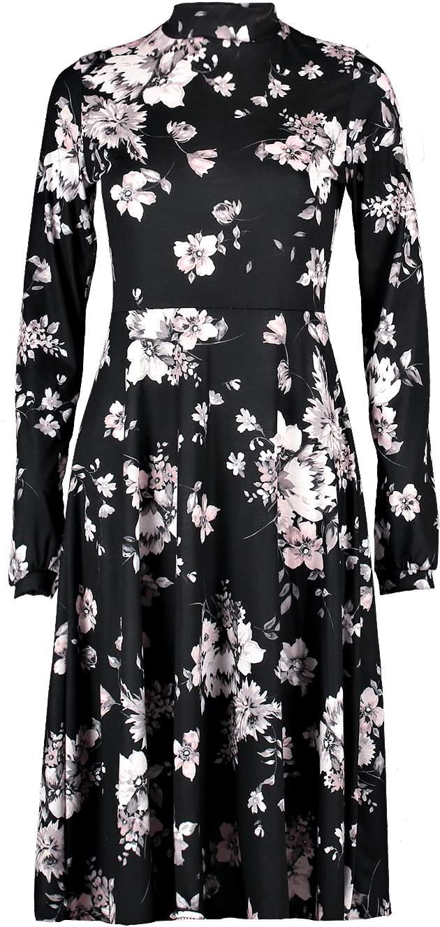 Have A Floral Fling Like Our Forever Crush Selena In - Patrizia Pepe Dress Black (1000x1500), Png Download