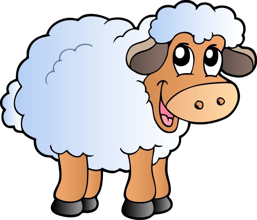 Silhouette Royalty Free Drawing - Sheep Cartoon Images Png (896x767), Png Download