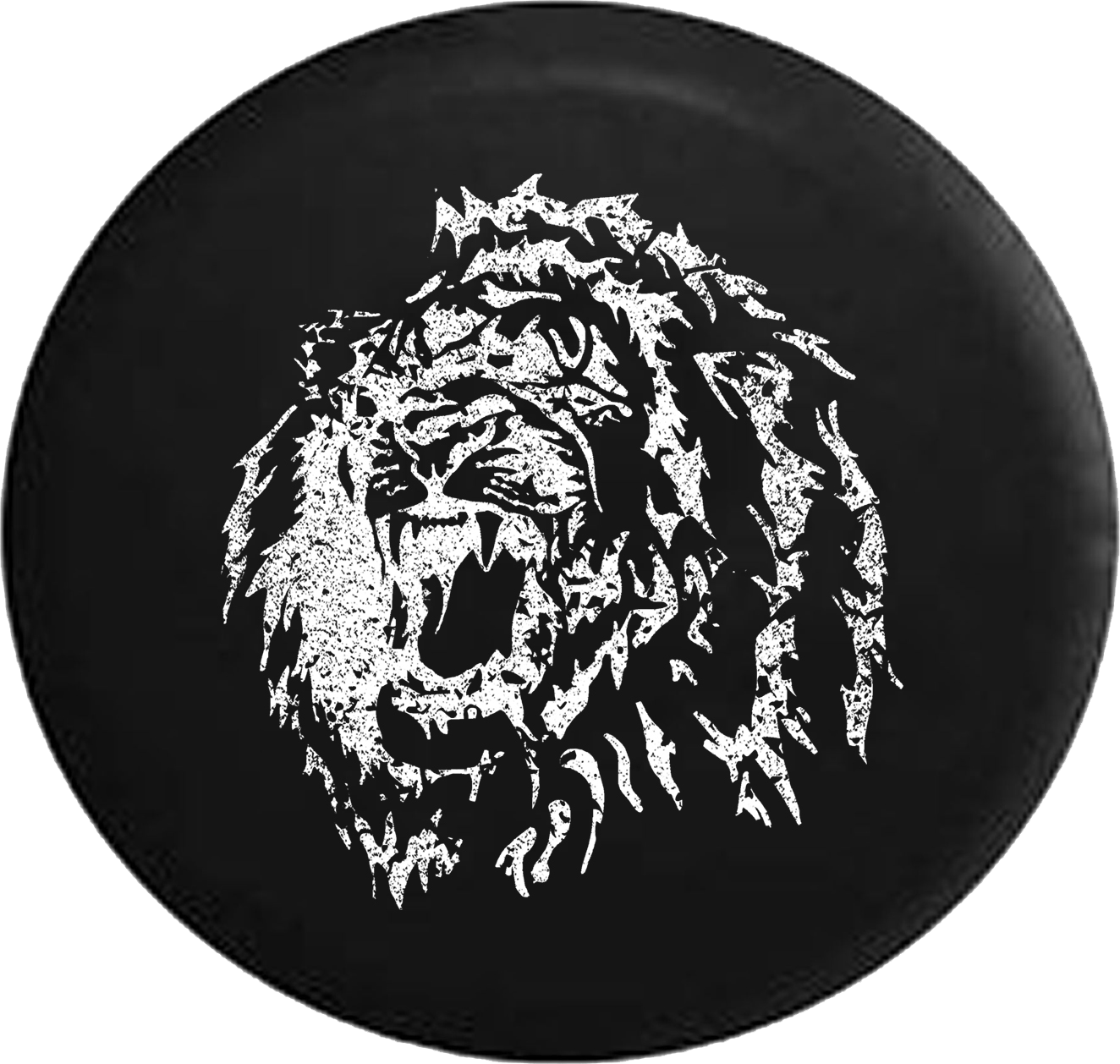 African Lion Roar Jeep Camper Spare Tire Cover T024 - Spare Tire (1324x1258), Png Download