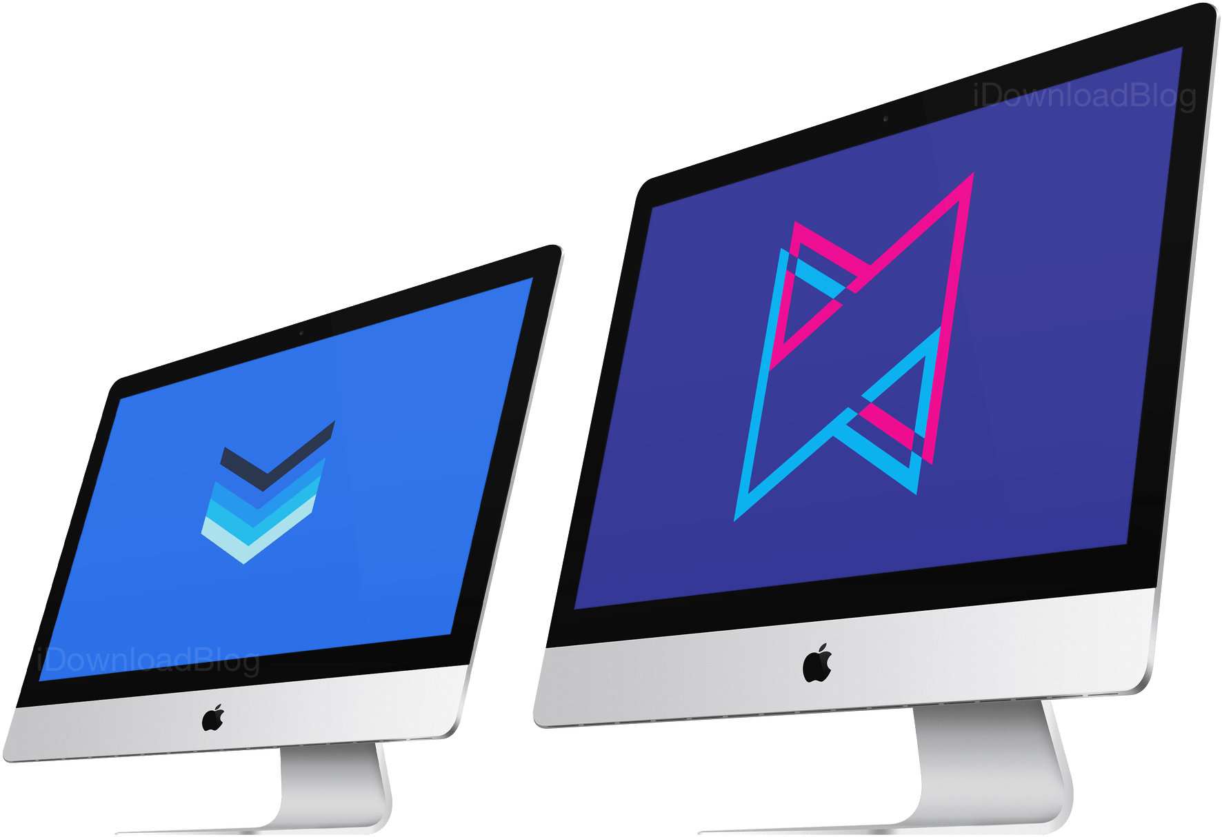 Blue Chevron Ipad - Imac 21 5 (1920x1440), Png Download