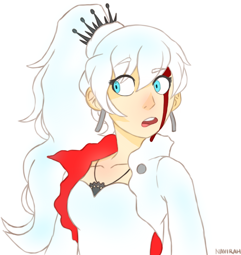 Navirah Weiss Schnee Yang Xiao Long Hair Facial Expression - Dead Anime Girl Crying (1000x1000), Png Download