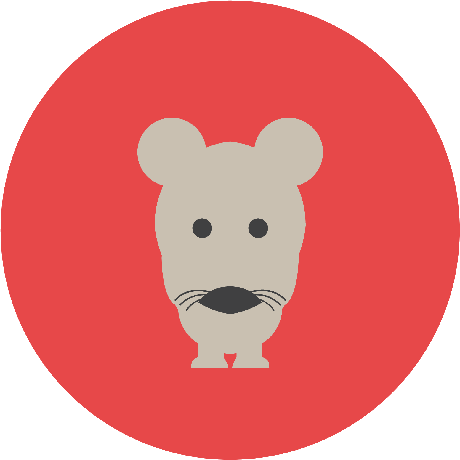 Mouse Animal Icon - Cartoon (1600x1600), Png Download