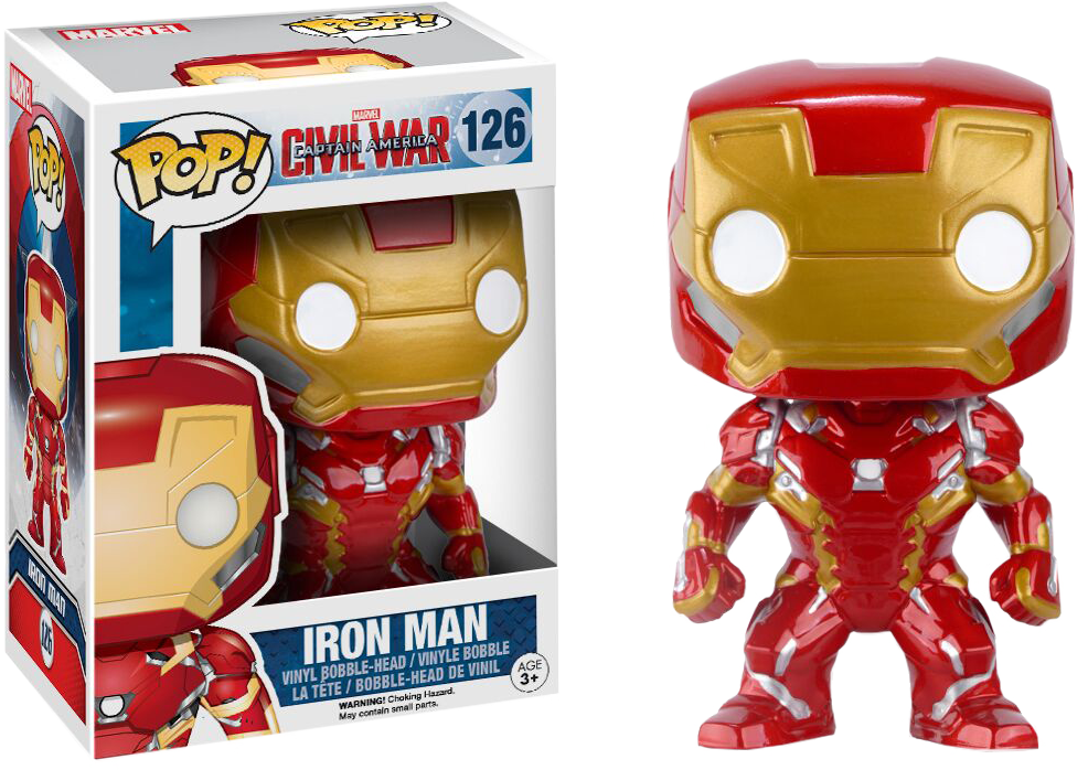 Civil War - Funko Pop Marvel Iron Man (986x698), Png Download