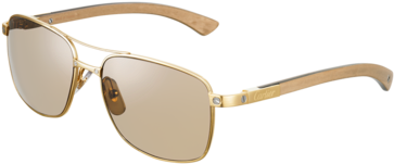 Occhiali Da Sole Cartier Uomo - Cartier-santos De Cartier Re-t8200782 - Wood Beige (774x735), Png Download