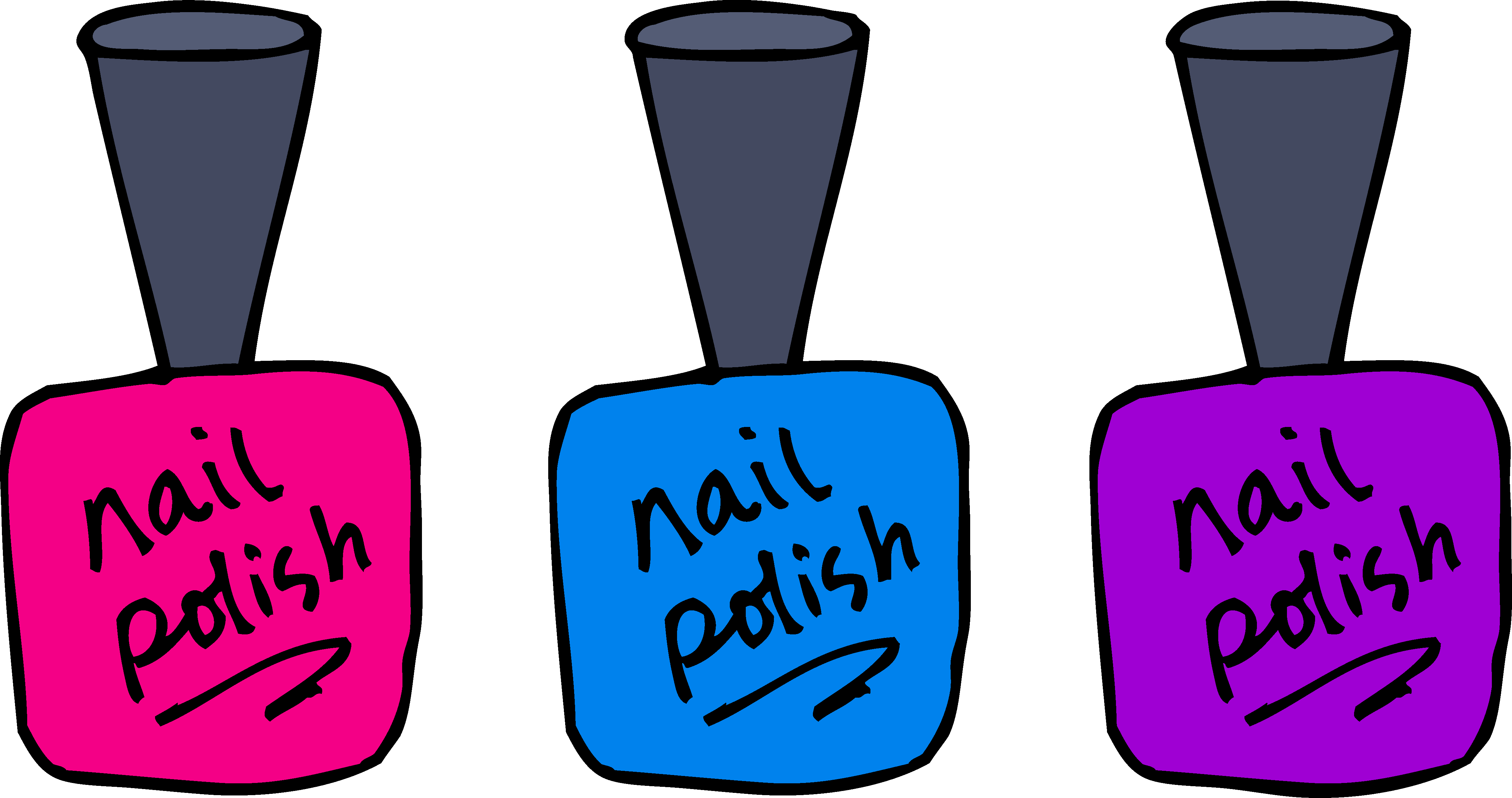 Lipstick Clipart Nail Polish - Nail (4730x2497), Png Download