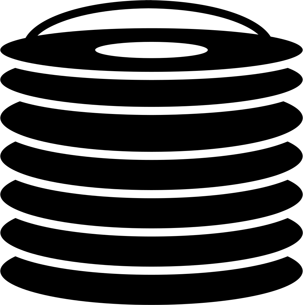 Stacked Vinyl Records - Icon (982x990), Png Download
