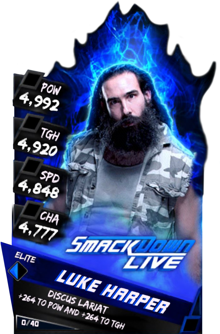 Harper Wwe Supercard Season Debut Wwe Supercard Roster - Wwe Supercard Bray Wyatt Elite (733x1158), Png Download