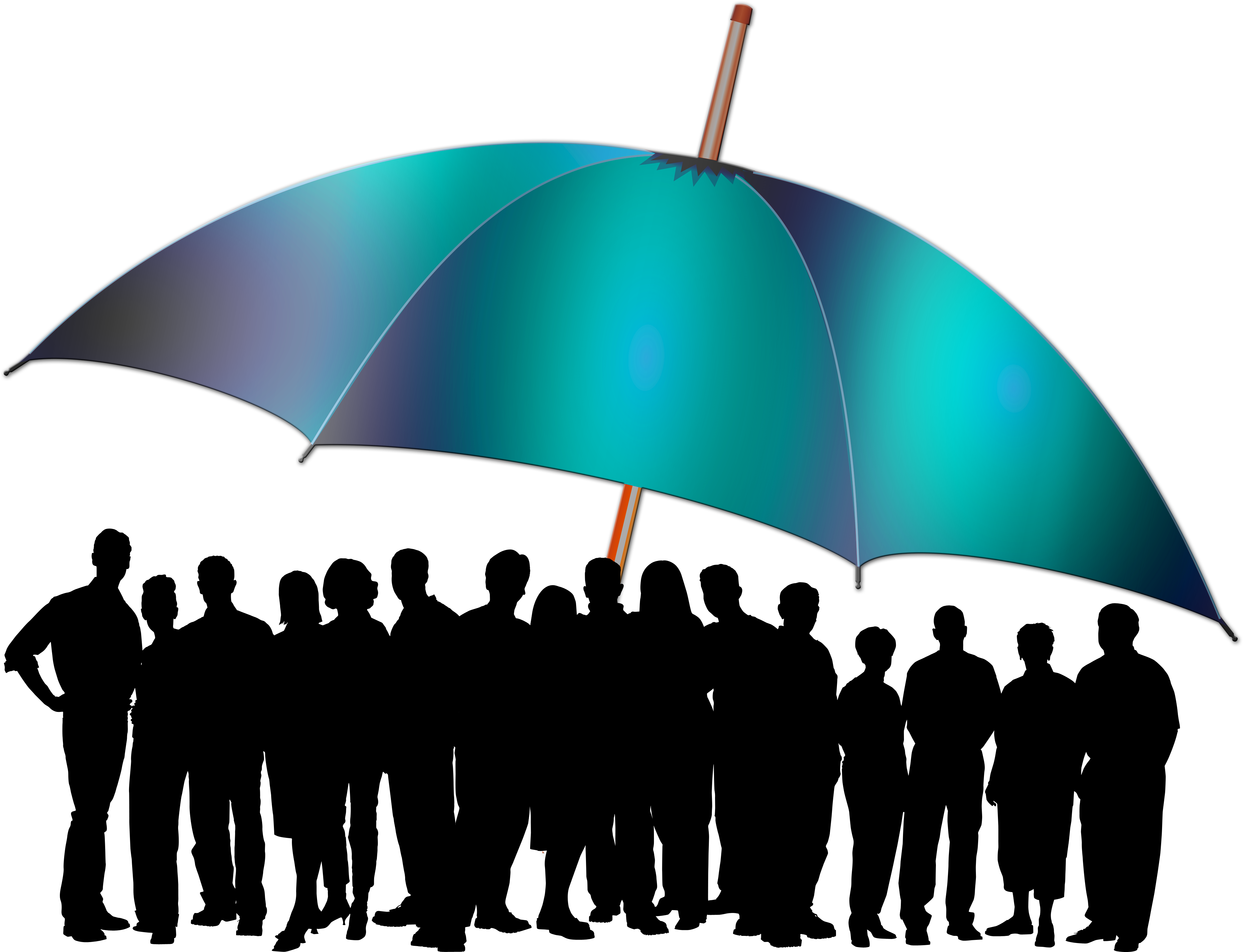 Person Man Woman Child Silhouette Under Blue Color - Consumers Protection (4961x3508), Png Download