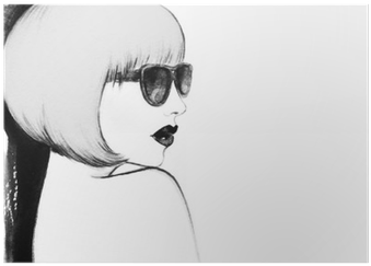 Woman With Glasses - Watercolor Painting (400x400), Png Download