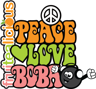 Peace Love Boba - Reggae Peace Love Music Cube Ottoman (423x419), Png Download