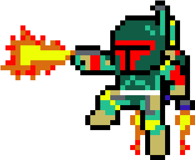 Pixel Art Boba Fett - Pärlplattor Star Wars Boba Fett (680x550), Png Download
