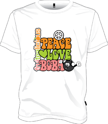 Peach Love Boba T Shirt - Reggae Peace Love Music 2.25" Button (360x416), Png Download