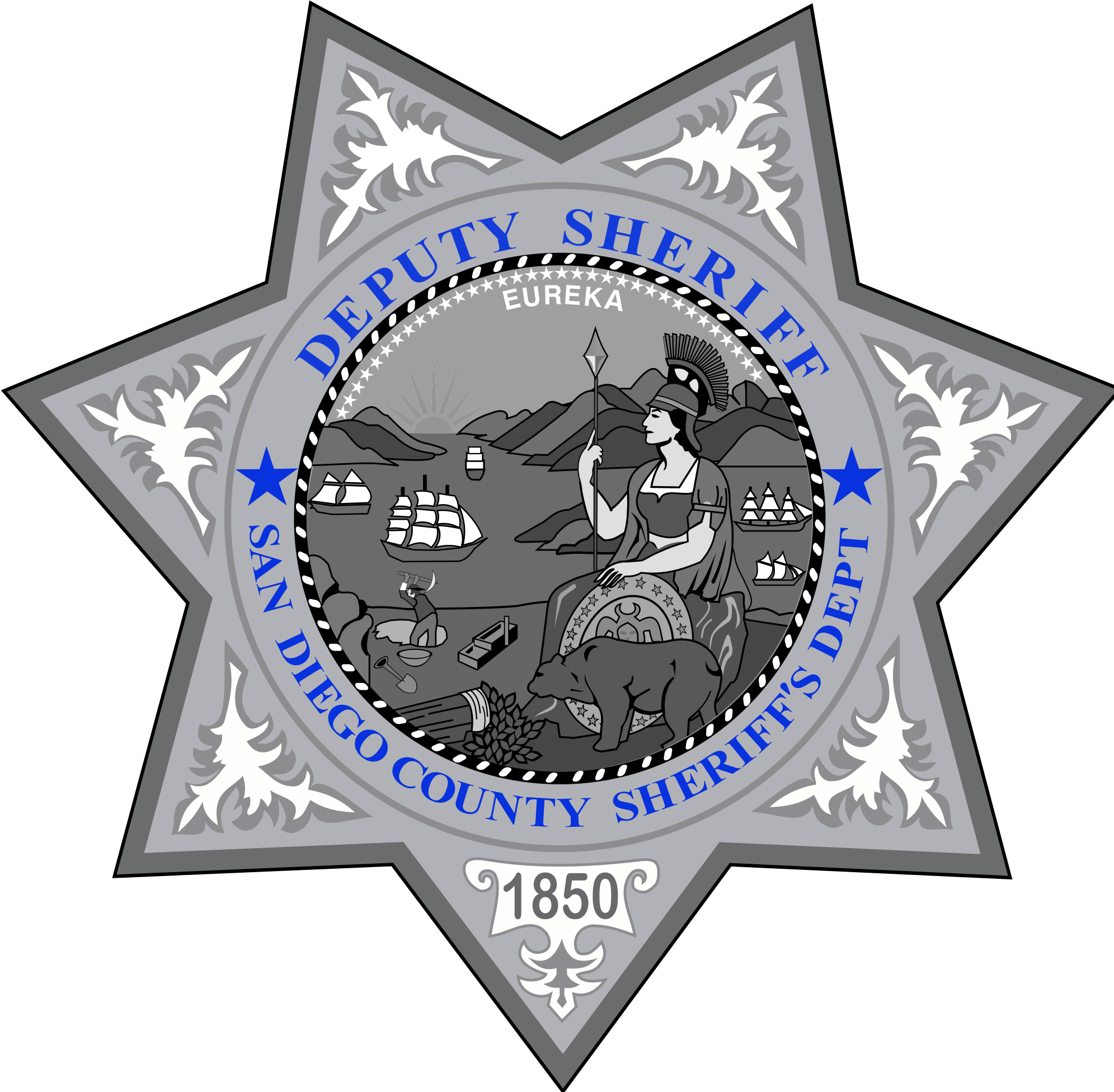 Badge Of The San Diego County Sheriff's Department - San Diego County Sheriff Department Logo (2000x1951), Png Download