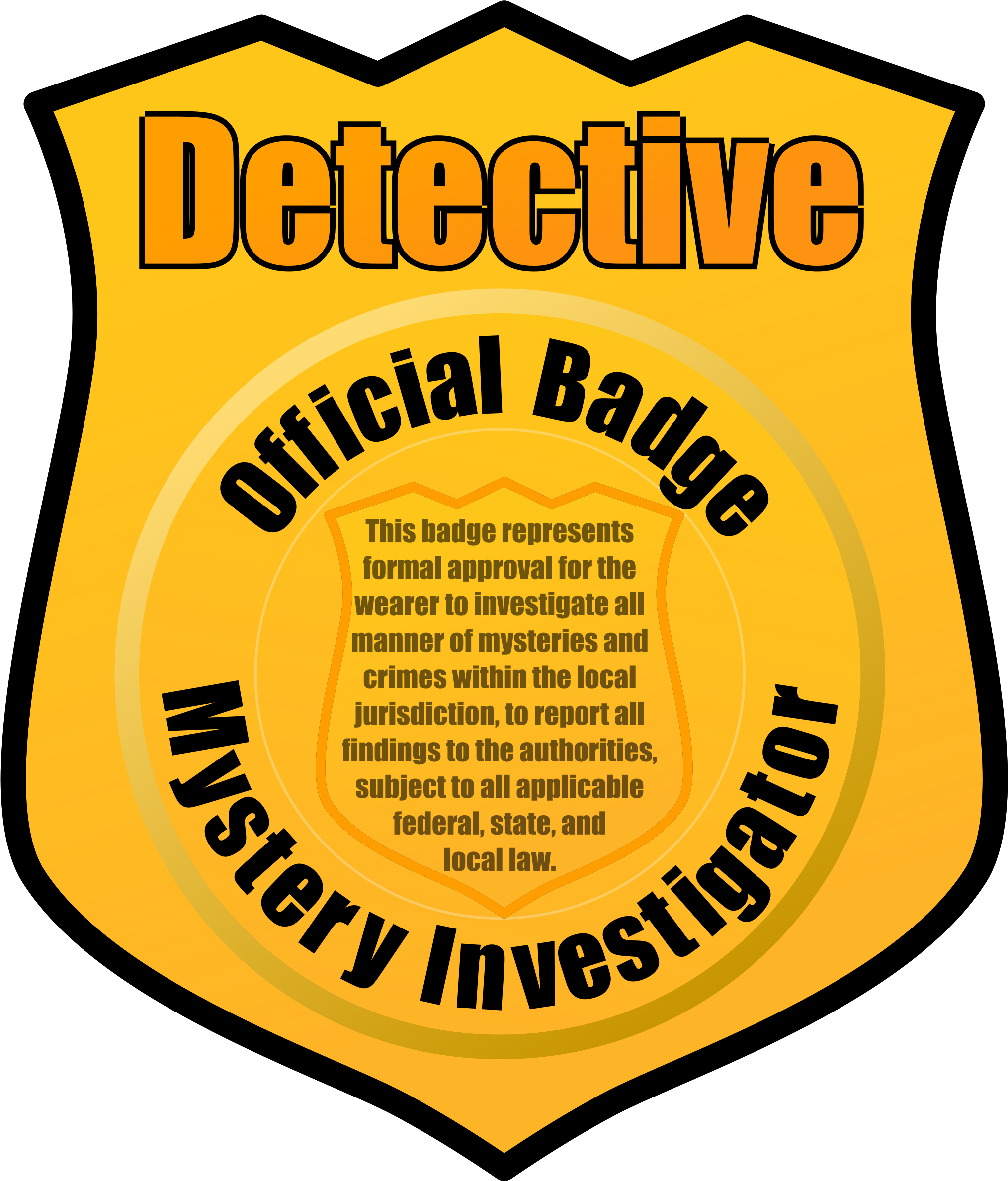 Free Detective Badge Clip Art - Detective Badge Clip Art (999x1166), Png Download