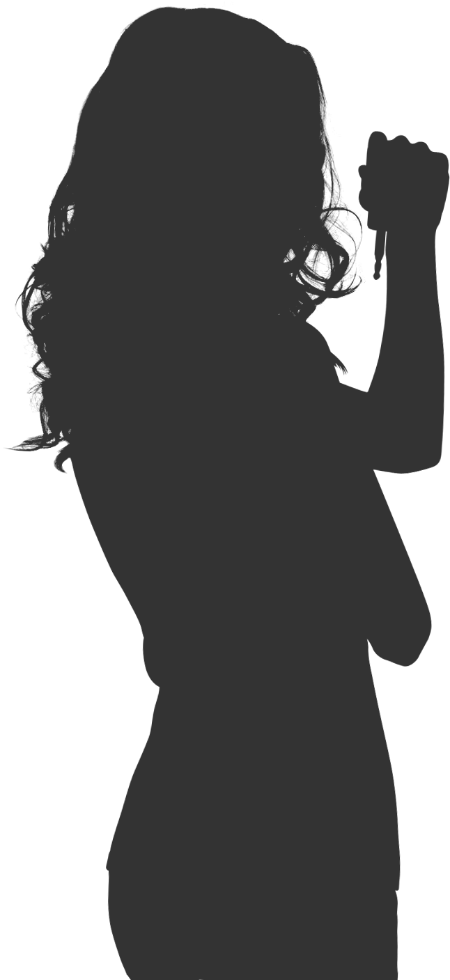 Girl Png Icon - Silhouette (646x1407), Png Download