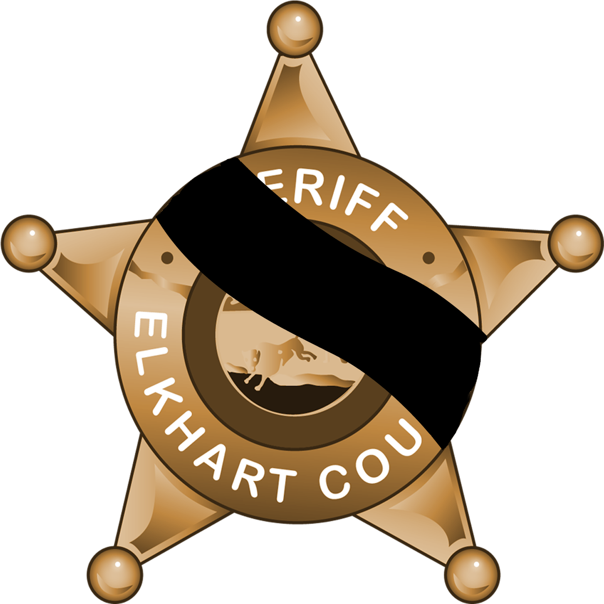 Police Memorial - Elkhart County Sheriff Department Badge (1200x1200), Png Download