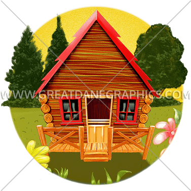 Camp Cabin - Royalty-free (385x375), Png Download