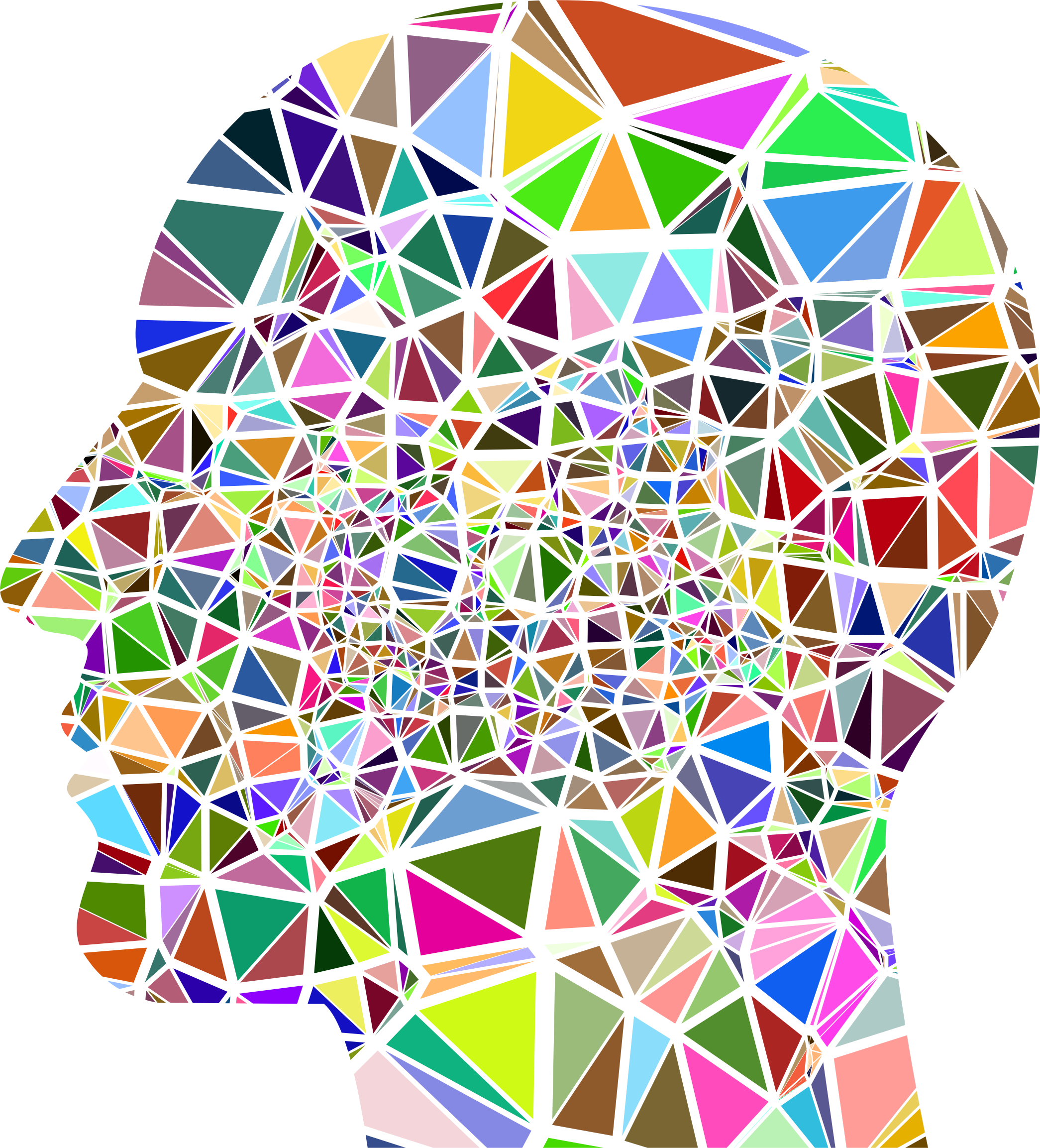 This Free Icons Png Design Of Low Poly Shattered Man (2090x2306), Png Download