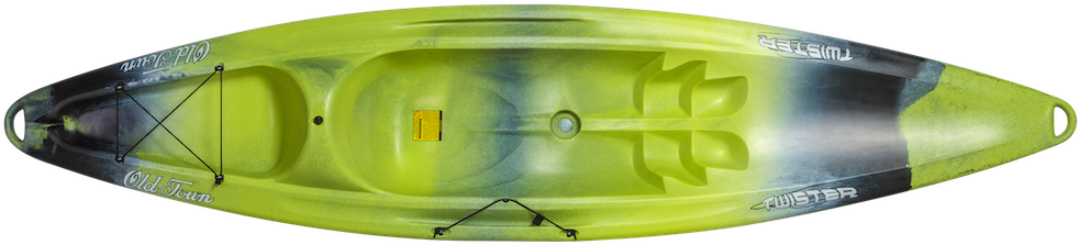 Twister Limecamo Top - Old Town Twister Kayak - Sit-on-top (1000x238), Png Download