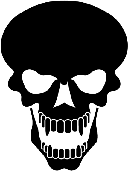 Clip Arts Related To - Skull Silhouette (449x600), Png Download