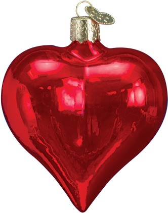 Heart Christmas Decoration Glass (516x516), Png Download