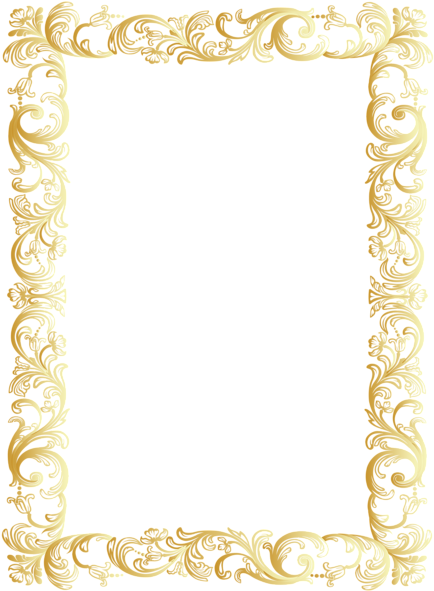 Vintage Border Frame Clip Art Png Image - Vintage Border Transparent Png (439x600), Png Download