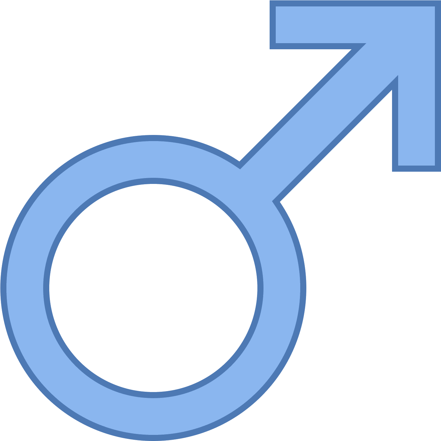 This Is A Logo That Represents The Male Gender - Icono De Sexo Masculino (1600x1600), Png Download