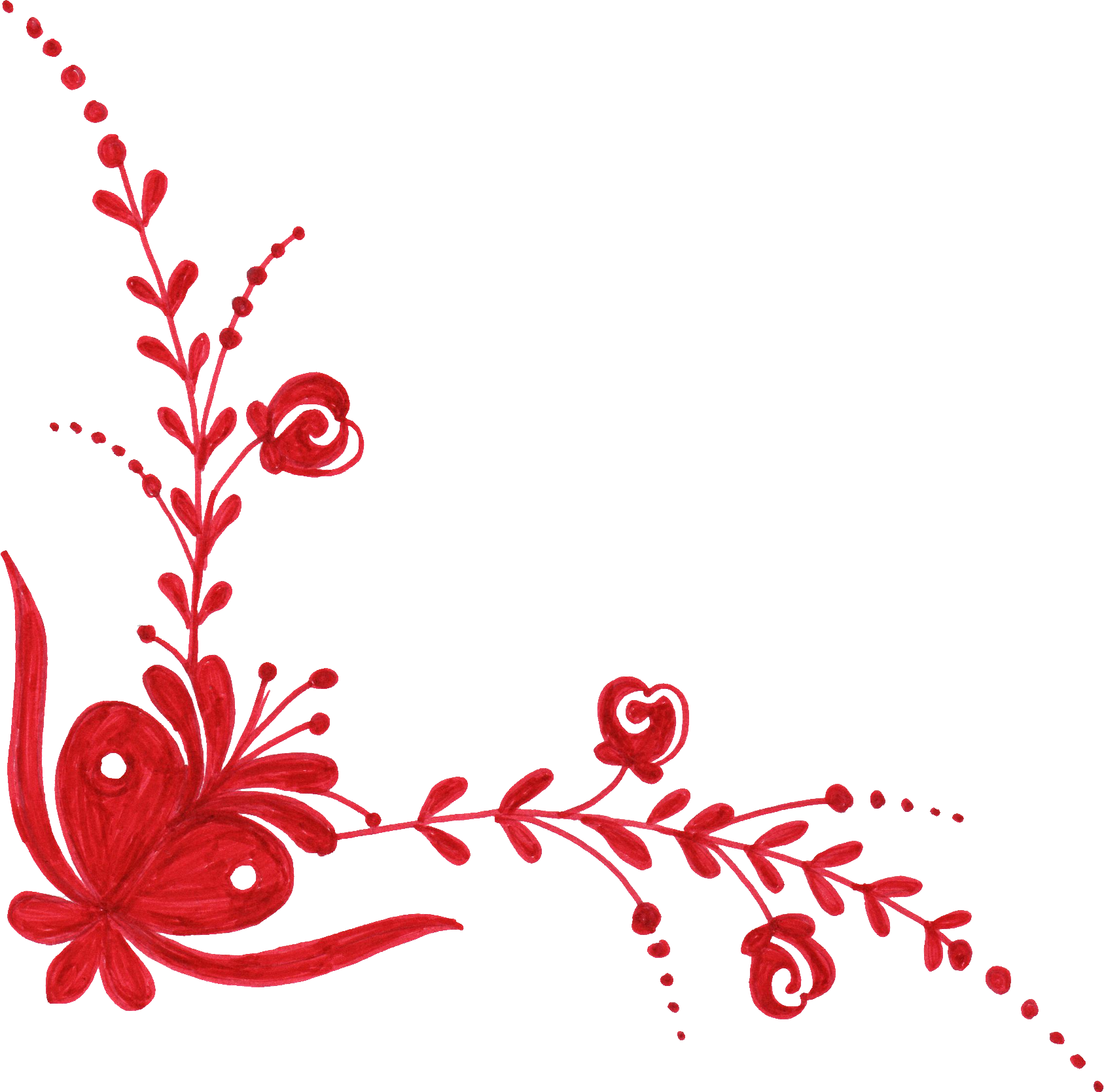 Png File Size - Png Format Flower Corner Png (1024x1013), Png Download