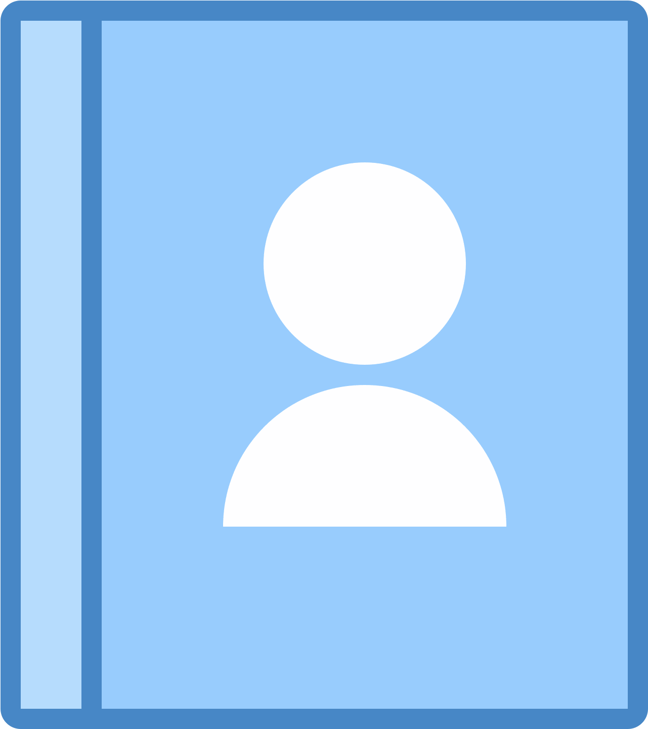 The Icon Is Of A Gender-less Human Face And Upper Torso - Book (1600x1600), Png Download