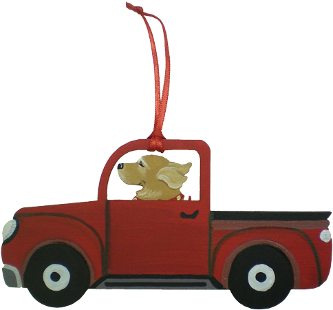 Red Truck Dog Breed Ornament - Dog (500x450), Png Download