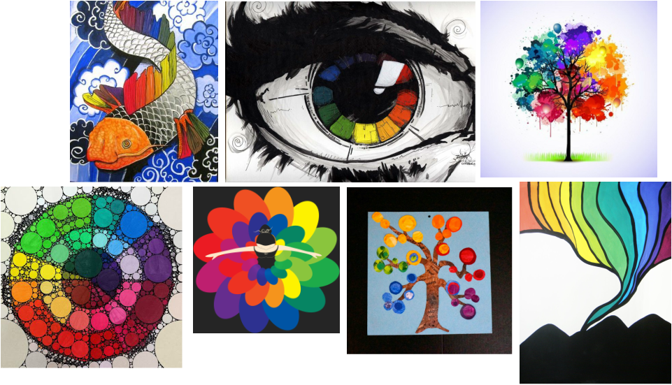 Practice With Tempera Paint - Examples Of A Color Wheel (961x551), Png Download
