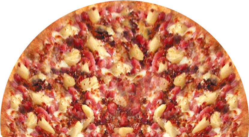 Half Of Pizza Png (837x456), Png Download