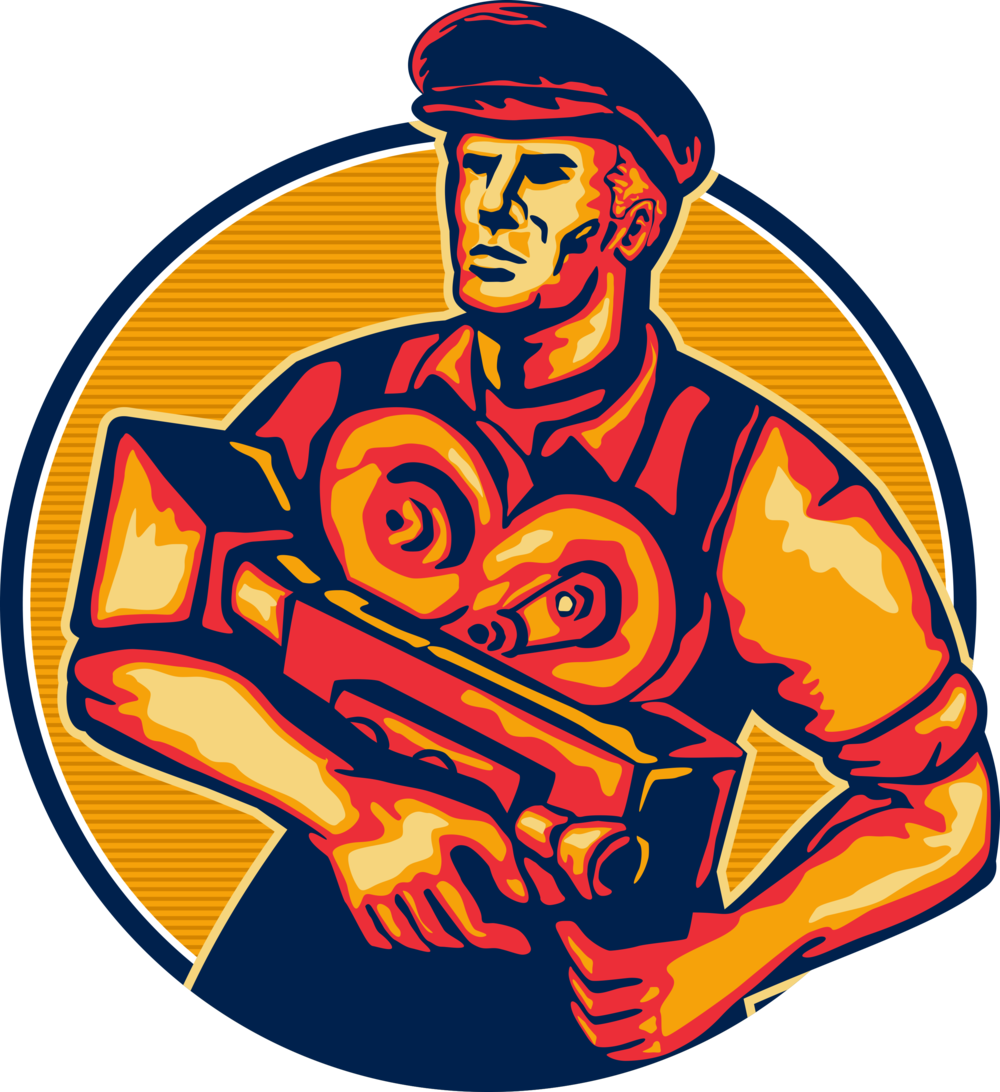 Mjv Announcements Graphic 1a - Cameraman Vintage Movie Camera Retro Magnet (1000x1092), Png Download