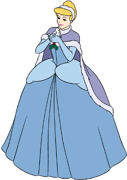 Frozen Disney Princess Clipart - Disney Princess Cinderella Christmas (500x706), Png Download
