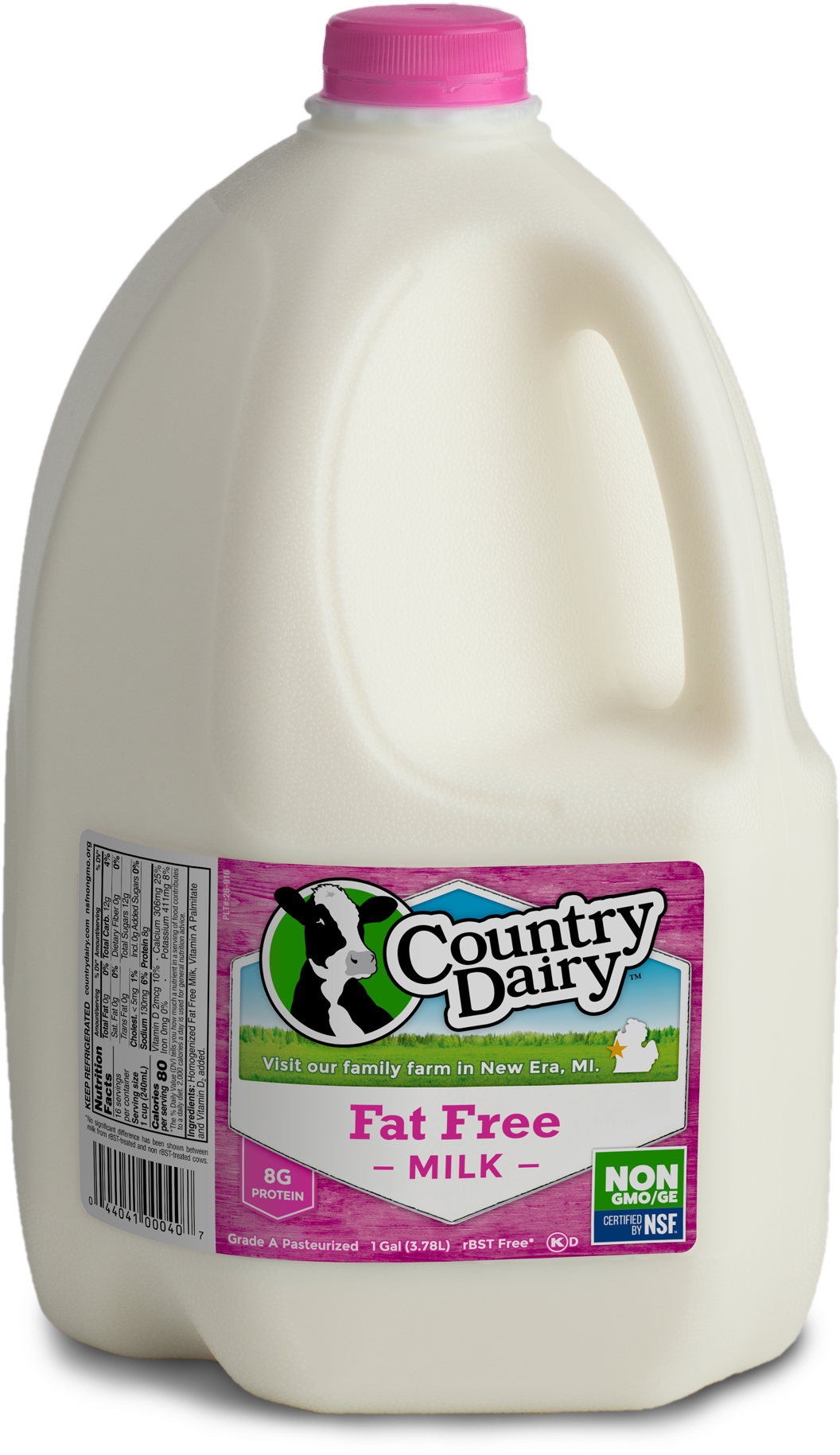 Half Gallon Of Milk Transparent (1682x2068), Png Download