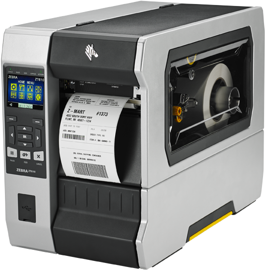 Cab Two Color Printer, Zt610 Angled Left Withmedia - Zebra Zt61046-t010100z Zt610 Barcode Printers (909x719), Png Download