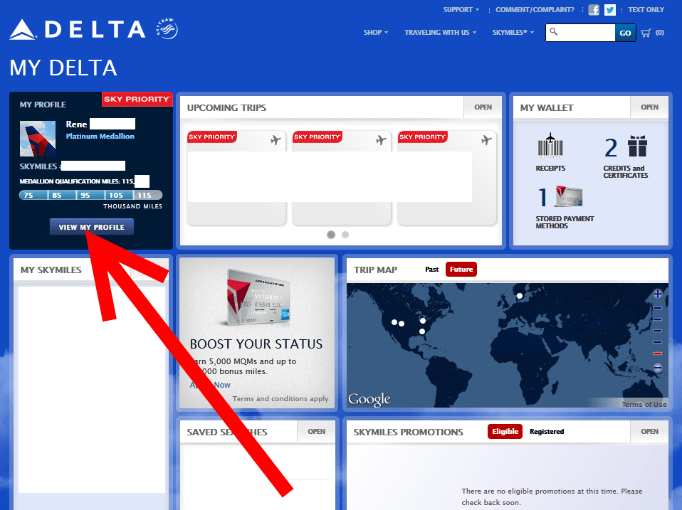 Then Go To “basic Info” Tab And Open That - Tsa Precheck Delta App (958x717), Png Download