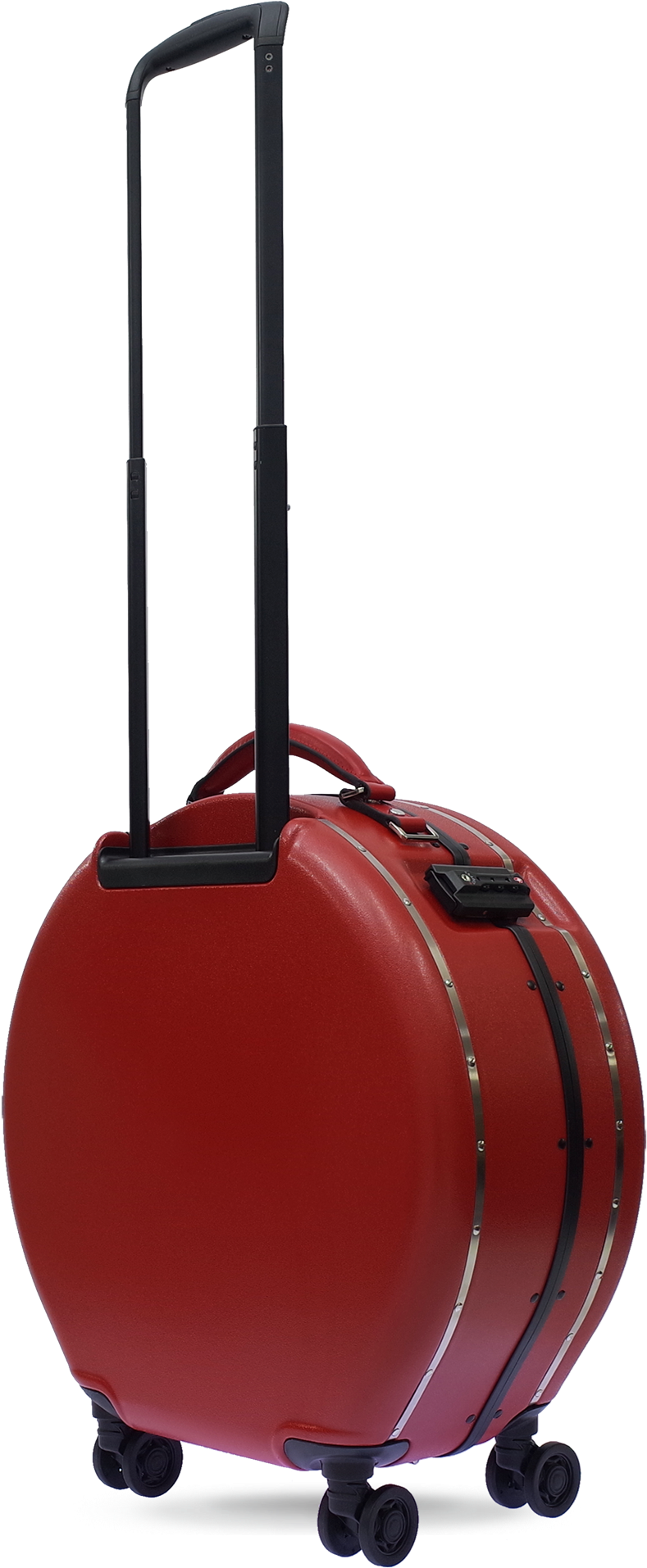 0000483 Red Round Luggage - Baggage (1558x1920), Png Download