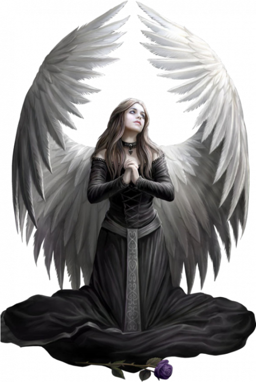 Publicat De Eu Ciresica La - Anne Stokes Greeting Cards - Prayer For The Fallen (500x746), Png Download