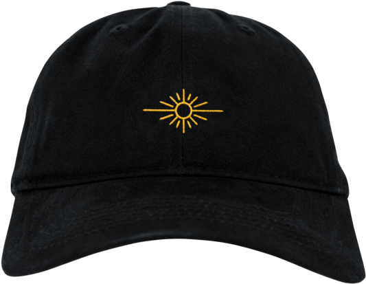 Black Dad Hat W/ Embroidered Sun Logo - Valentino Khan Shirt (600x600), Png Download