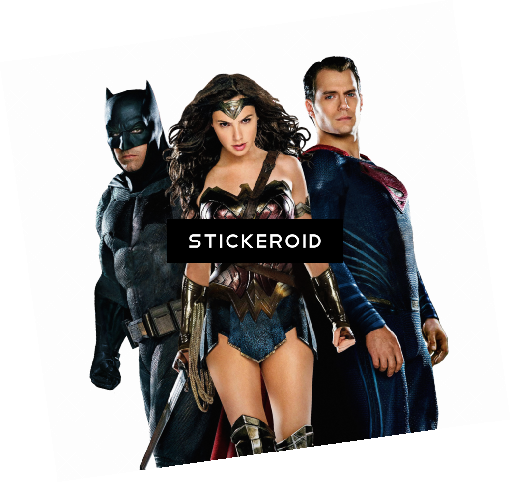Batman Vs Superman V - Batman Superman Wonder Woman Png (1038x980), Png Download