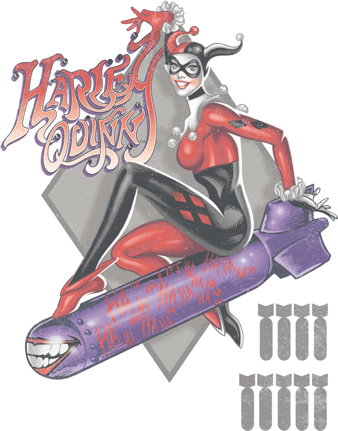 Dc Comics Harleys The Bomb Men's Long Sleeve T-shirt - Harley Quinn T-shirt Comic Book Superhero Joker Batman (720x900), Png Download