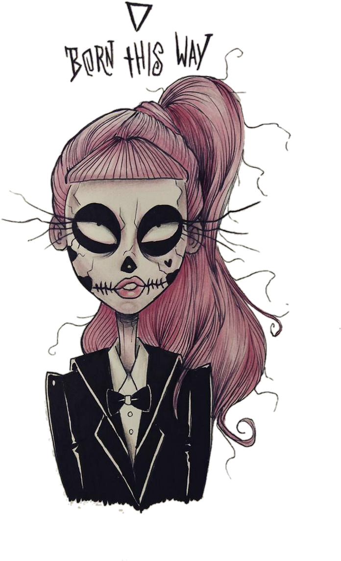 @officialstars💧🍭 Sticker Hearts❤ Ladygaga Sticker - Lady Gaga Tim Burton (1024x1236), Png Download