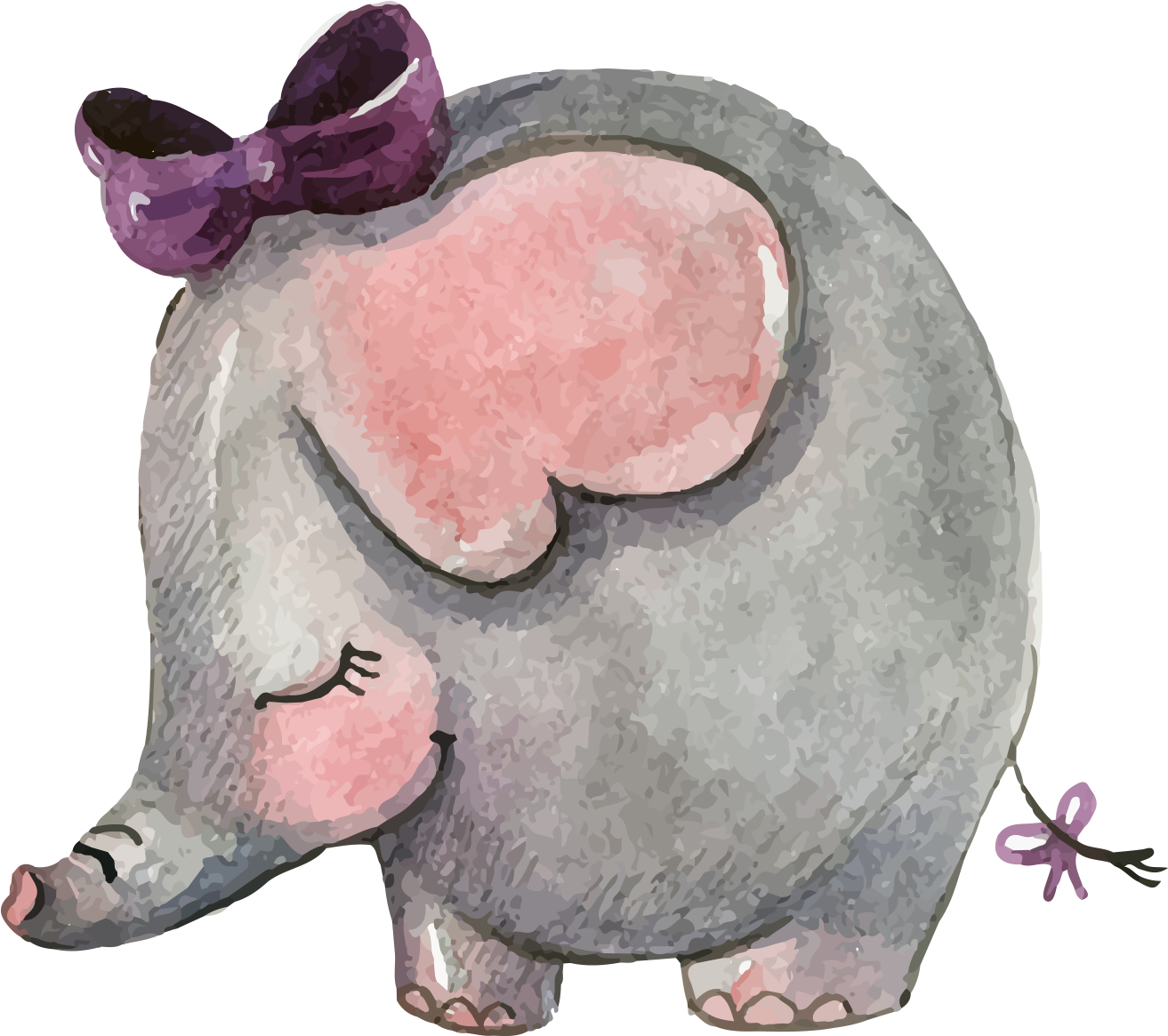 Wedding Invitation Asian Elephant Mothers Day Drawing - Mother's Day For Grandma With Elephants Card (2000x2000), Png Download